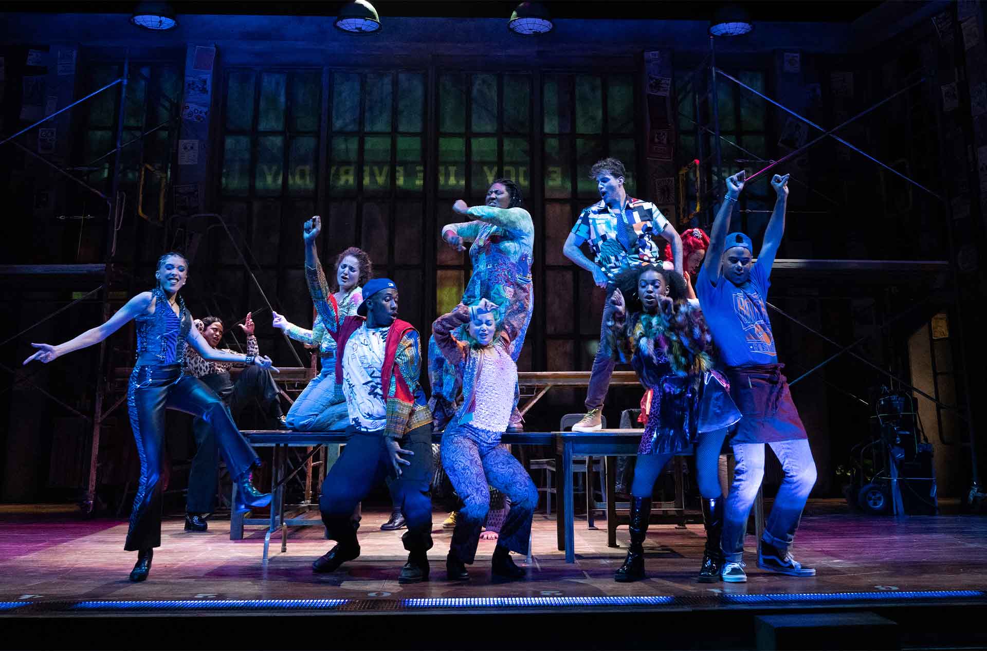 Group of people  dancing.