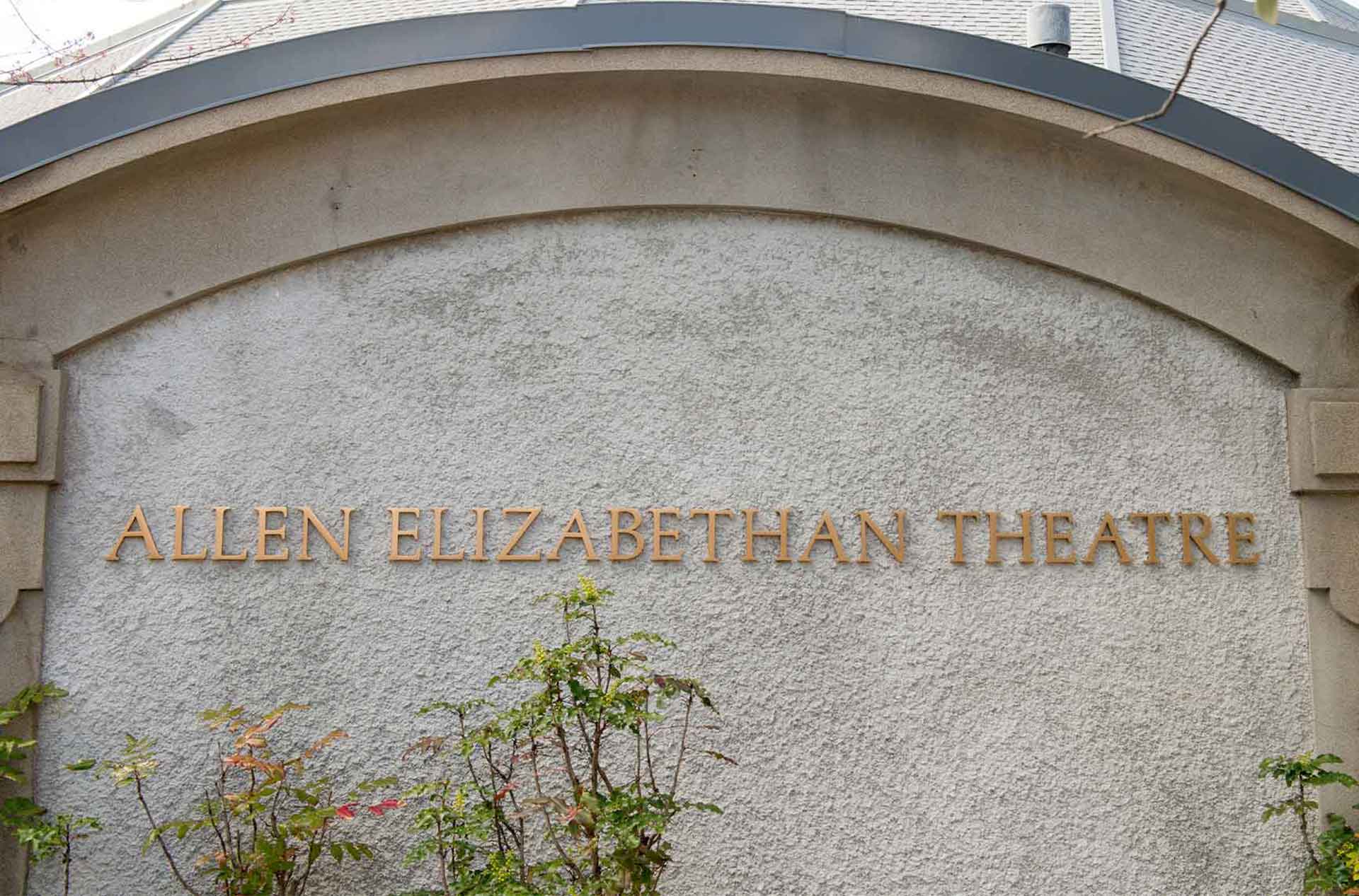 Allen Elizabethan Theatre sign.