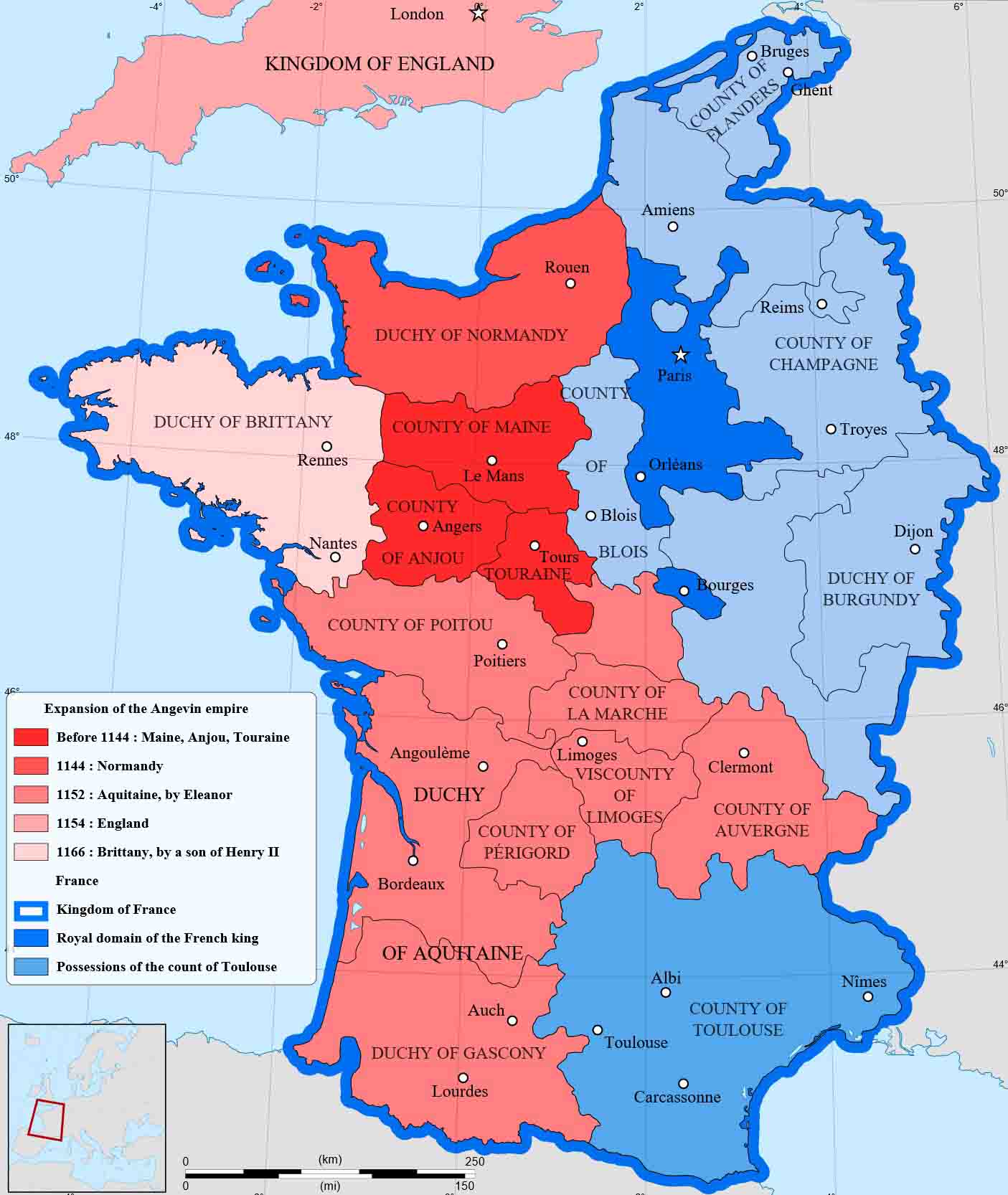 Map of Angevin Empire