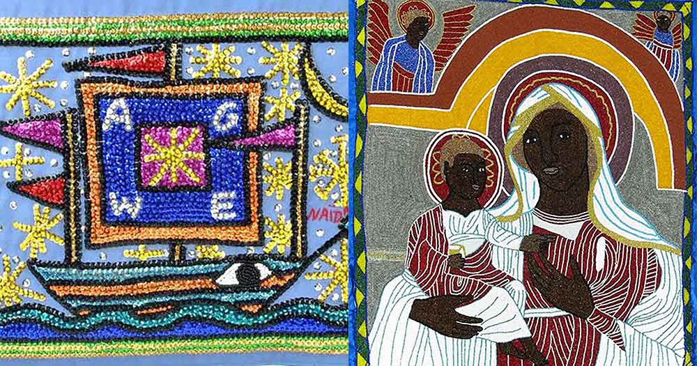 folk art depictions of gods Agwe and Erzulie