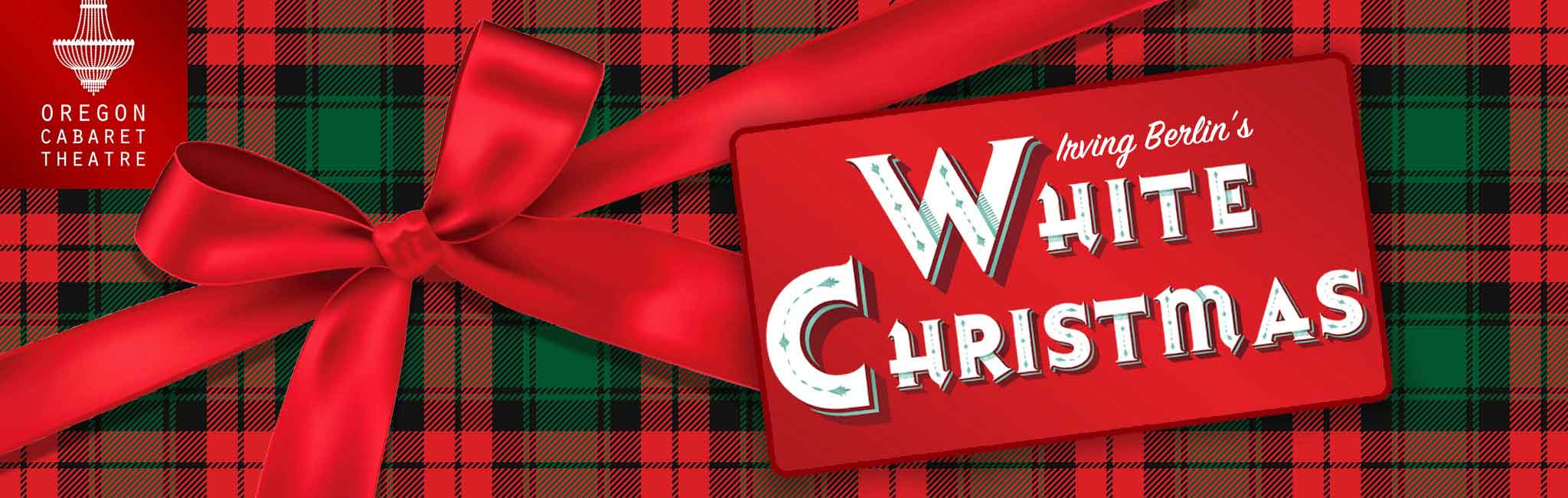 Red and green flannel Christmas pattern paper with a red bow.